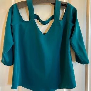 Cooper & Ella Cold Shoulder Forest Green Top